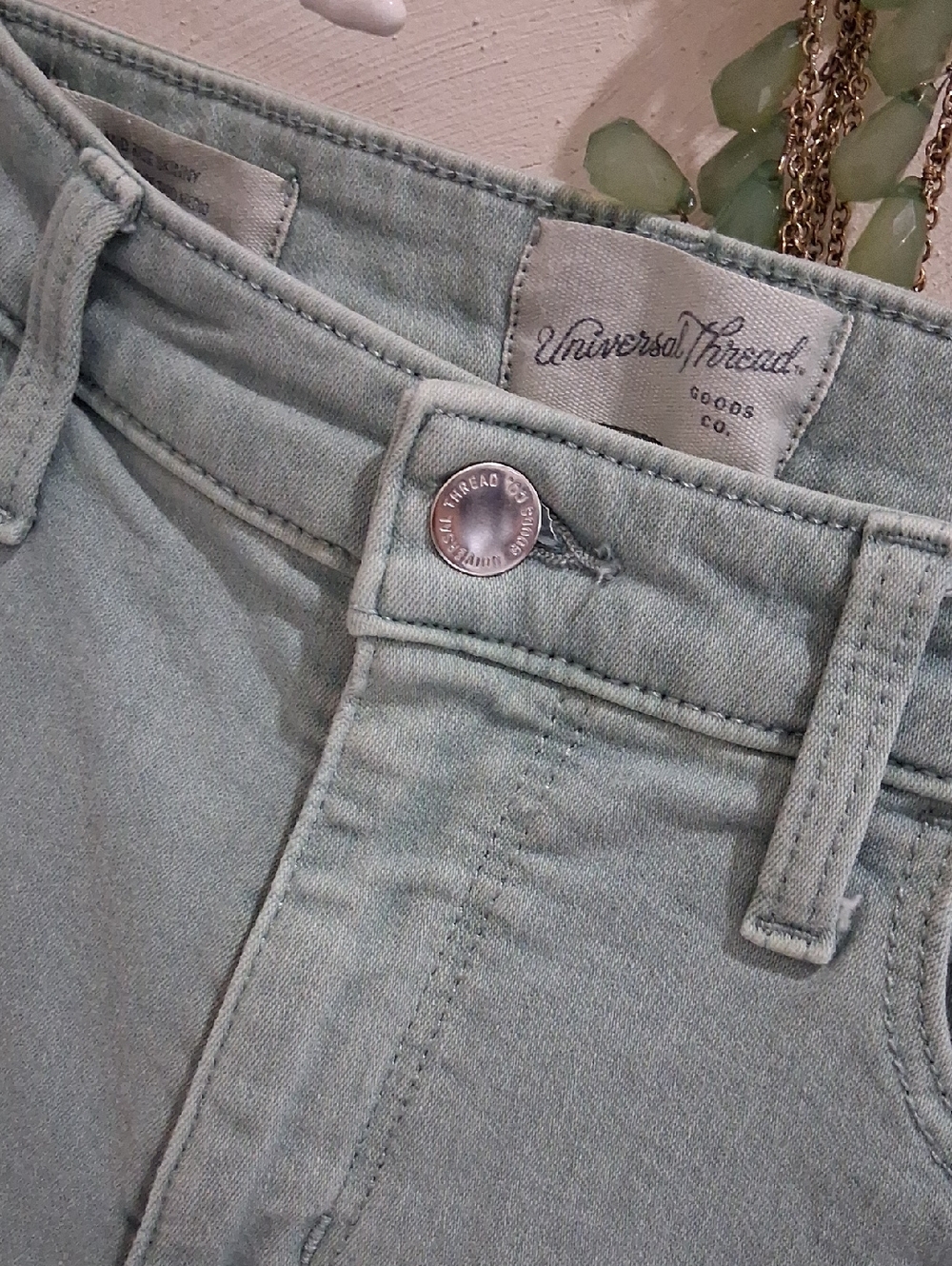 Universal Thread High-Rise Jeans in Mint Green